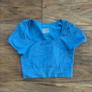 Wild Fable Vibrant Blue Ribbed Crop Top